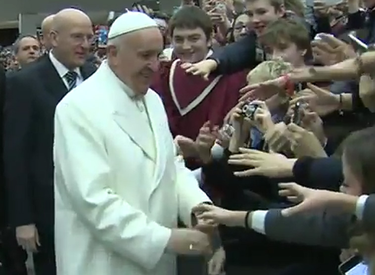 Papst Franziskus / screenshot ctv Treffen mit katholischen Jugendchören